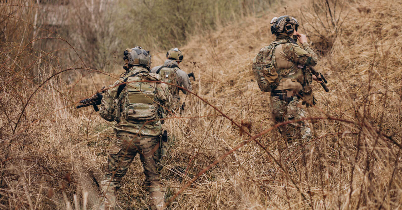 Army soldiers fighting with guns and defending their country